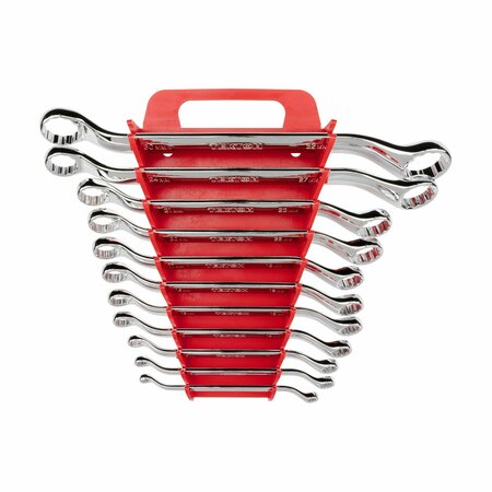Tekton 45-Degree Offset Box End Wrench Set with Holder, 11-Piece (6-32 mm) WBE24411